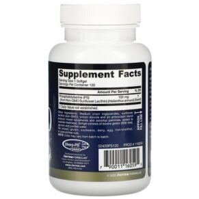 Thực phẩm bổ sung Jarrow Formulas PS 100 Phosphatidylserine 100 mg 120 Softgels 790011160595