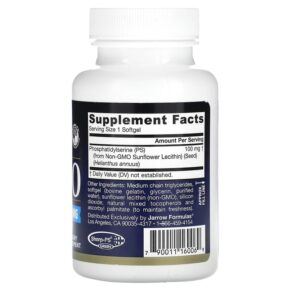 Jarrow Formulas PS100 Phosphatidylserine 100 mg 60 Softgels 3 Thực phẩm bổ sung Jarrow Formulas PS100 Phosphatidylserine 100 mg 60 Softgels 790011160069