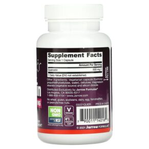 Thực phẩm bổ sung Jarrow Formulas Quercetin 500 mg 100 Veggie Caps 790011140160