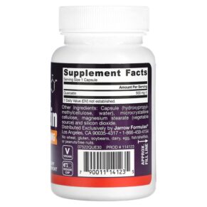 Thực phẩm bổ sung Jarrow Formulas Quercetin 500 mg 30 Veggie Caps 790011141235