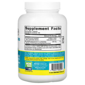 Thực phẩm bổ sung Jarrow Formulas Saccharomyces Boulardii Plus MOS 5 Billion 180 Delayed Release Veggie Caps 790011030294