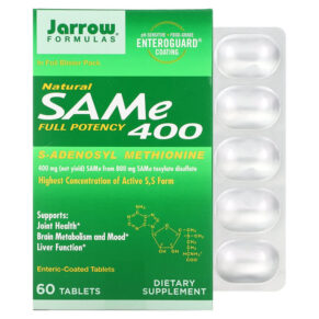 Thực phẩm chức năng Jarrow Formulas SAMe (Disulfate Tosylate) 400 mg 60 Enteric Coated Tablets 790011200420