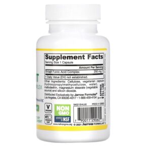 Thực phẩm bổ sung Jarrow Formulas Shilajit Fulvic Acid Complex 60 Veggie Caps 790011290605