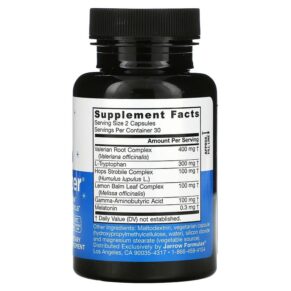 Thực phẩm bổ sung Jarrow Formulas Sleep Optimizer 60 Veggie Caps 790011290490