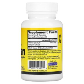 Thực phẩm bổ sung Jarrow Formulas Type II Bioavailable Collagen Complex 60 Capsules 790011290513