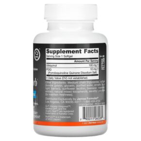 Thực phẩm bổ sung Jarrow Formulas Ubiquinol QH-Absorb + PQQ 60 Softgels 790011060284