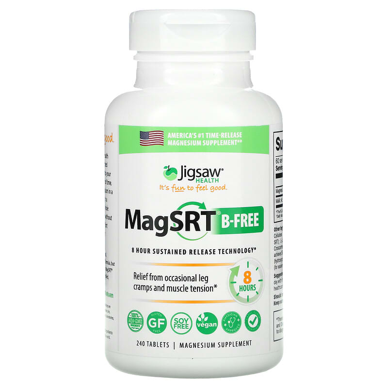 Jigsaw Health MagSRT B-Free Time-Release Magnesium 240 Tablets 8 Thực phẩm chức năng Jigsaw Health MagSRT B-Free Time-Release Magnesium 240 Tablets 876634001535