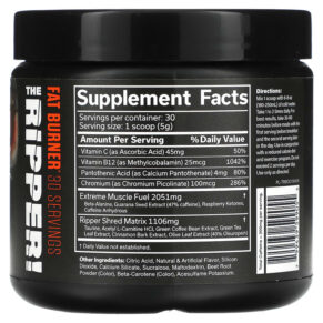 Thực phẩm bổ sung JNX Sports The Ripper Fat Burner Blood Orange 5.3 oz (150 g) 799439599055
