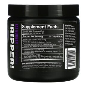 Thực phẩm bổ sung JNX Sports The Ripper Fat Burner Dark Grape 5.3 oz (150 g) 799439599222