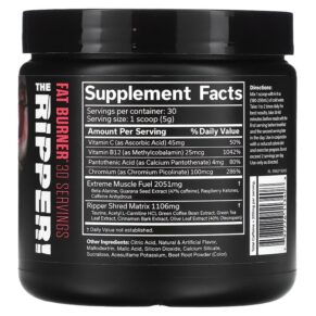 Thực phẩm bổ sung JNX Sports The Ripper Fat Burner Raspberry Lemonade 5.3 oz (150 g) 797776113408