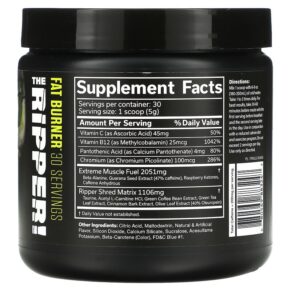 Thực phẩm bổ sung JNX Sports The Ripper Fat Burner Razor Lime 5.3 oz (150 g) 680569883247