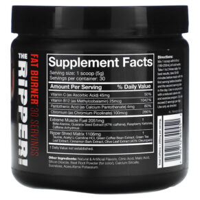 Thực phẩm bổ sung JNX Sports The Ripper Fat Burner Strawberry Shred 5.3 oz (150 g) 794712849452