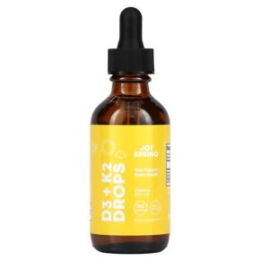 Thực phẩm chức năng JoySpring D3 + K2 Drops Ages 2+ 2 fl oz (60 ml) 850008889127