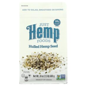 Thực phẩm chức năng Just Hemp Foods Hulled Hemp Seeds 1.5 lbs (680 g) 628356221216
