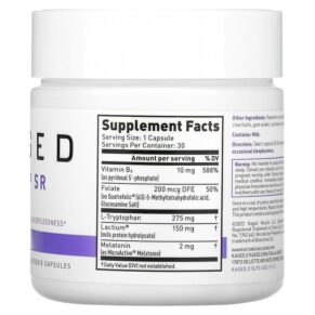 Thực phẩm bổ sung Kaged Sleep SR 30 Veggie Capsules 850015107320