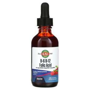 Thực phẩm chức năng KAL B-6 B-12 Folic Acid Mixed Berry 2 fl oz (59 ml) 021245963097
