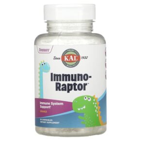 Thực phẩm chức năng KAL Dinosaurs Immuno-Raptor Orange 60 Chewables 021245808244