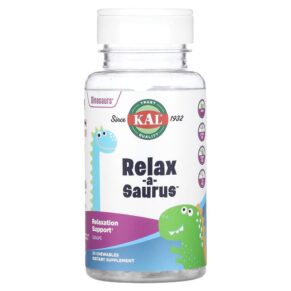 Thực phẩm chức năng KAL Dinosaurs Relax-a-Saurus Grape 30 Chewables 021245602217