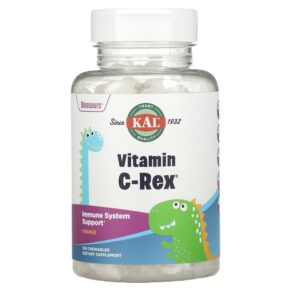 Thực phẩm chức năng KAL Dinosaurs Vitamin C-Rex Orange 100 Chewables 021245564102