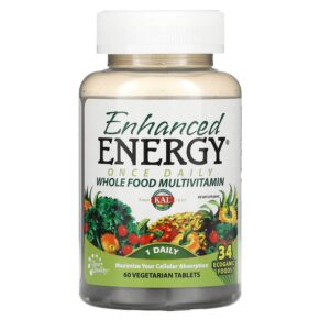 Thực phẩm chức năng KAL Enhanced Energy Once Daily Whole Food Multivitamin 60 Vegetarian Tablets 021245388852