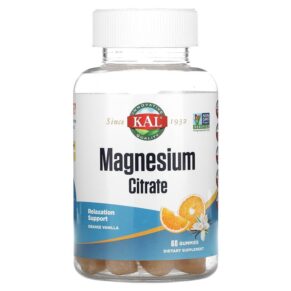 Thực phẩm chức năng KAL Magnesium Citrate Orange Vanilla 60 Gummies 021245955832