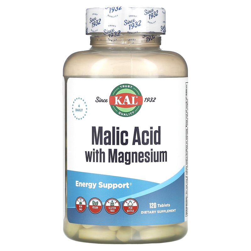 KAL Malic Acid with Magnesium 120 Tablets 8 Thực phẩm chức năng KAL Malic Acid with Magnesium 120 Tablets 021245745907