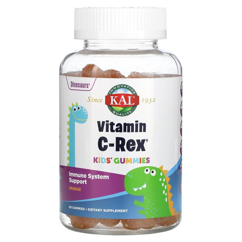 KAL Vitamin C-Rex Kids' Gummies Orange 60 Gummies 8 Thực phẩm chức năng KAL Vitamin C-Rex Kids' Gummies Orange 60 Gummies 021245973553
