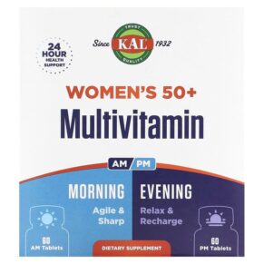 Thực phẩm chức năng KAL Women's 50+ Multivitamin Morning & Evening 2 Pack 60 Tablets Each 021245772903