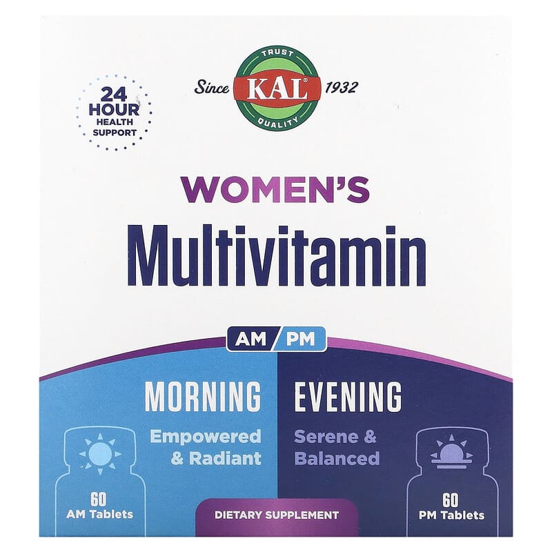 KAL Women's Multivitamin Morning & Evening 2 Pack 60 Tablets Each 8 Thực phẩm chức năng KAL Women's Multivitamin Morning & Evening 2 Pack 60 Tablets Each 021245135135