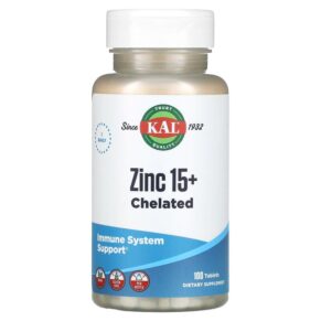 Thực phẩm chức năng KAL Zinc 15+ Chelated 100 Tablets 021245961239