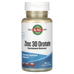 Thực phẩm chức năng KAL Zinc 30 Orotate Sustained Release 90 Tablets 021245174455