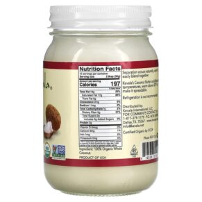 Thực phẩm bổ sung Kevala Organic Coconut Butter 16 oz (453 g) 816536011089