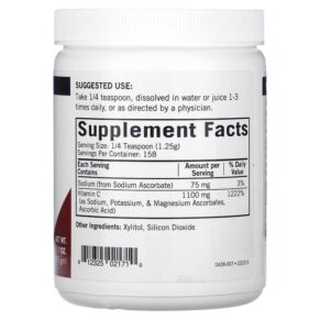 Thực phẩm bổ sung Kirkman Labs Buffered Vitamin C Powder Unflavored 7 oz (198.5 g) 812325021710