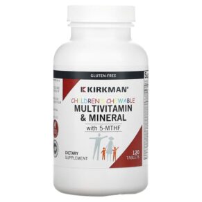 Thực phẩm chức năng Kirkman Labs Children's Chewable Multivitamin & Mineral with 5-MTHF 120 Tablets 812325024643