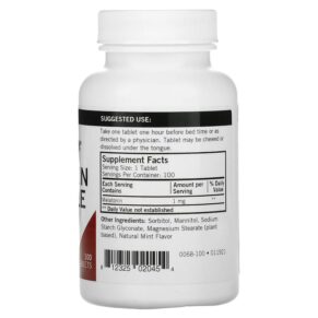 Thực phẩm bổ sung Kirkman Labs Melatonin Chewable Tablets 1 mg 100 Tablets 812325020454