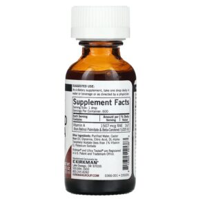 Thực phẩm bổ sung Kirkman Labs Mycelized Vitamin A Drops 1 fl oz (30 ml) 812325021383