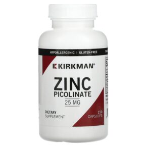 Thực phẩm chức năng Kirkman Labs Zinc Picolinate 25 mg 150 Capsules 812325021642