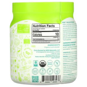 Thực phẩm bổ sung KOS Organic Inulin Powder 11.85 oz (336 g) 850000503236