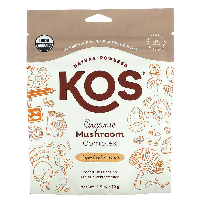 KOS Organic Mushroom Complex Superfood Booster 2.5 oz (70 g) 8 Thực phẩm chức năng KOS Organic Mushroom Complex Superfood Booster 2.5 oz (70 g) 850015510434