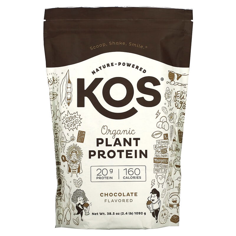 KOS Organic Plant Protein Chocolate 2.4 lb (1092 g) 8 Thực phẩm chức năng KOS Organic Plant Protein Chocolate 2.4 lb (1092 g) 850000503793