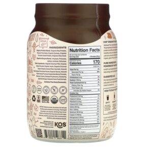 KOS Organic Plant Protein Chocolate 2.6 lb (1.170 g) 3 Thực phẩm bổ sung KOS Organic Plant Protein Chocolate 2.6 lb (1.170 g) 850000503311