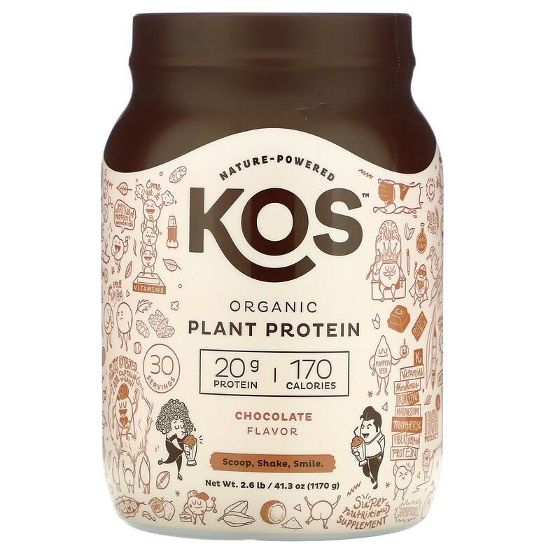 KOS Organic Plant Protein Chocolate 2.6 lb (1.170 g) 8 Thực phẩm chức năng KOS Organic Plant Protein Chocolate 2.6 lb (1.170 g) 850000503311