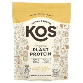 Thực phẩm chức năng KOS Organic Plant Protein Chocolate Peanut Butter 1.2 lb (546 g) 850015510892