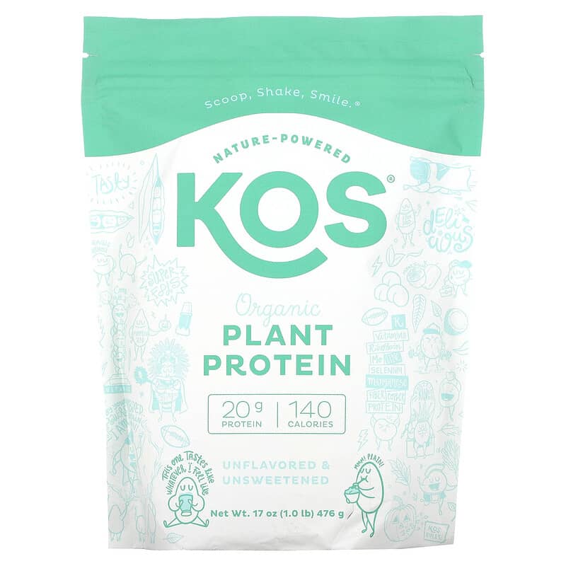 KOS Organic Plant Protein Unflavored 1 lb (476 g) 8 Thực phẩm chức năng KOS Organic Plant Protein Unflavored 1 lb (476 g) 850015510922