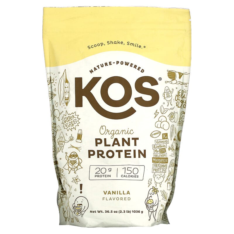 KOS Organic Plant Protein Vanilla 2.3 lb (1.036 g) 8 Thực phẩm chức năng KOS Organic Plant Protein Vanilla 2.3 lb (1.036 g) 850000503809