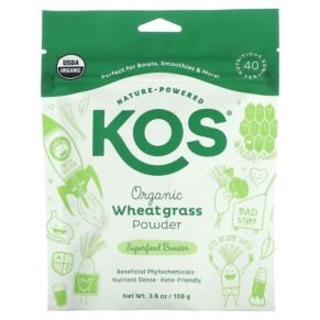 Thực phẩm chức năng KOS Organic Wheatgrass Powder 3.8 oz (108 g) 850000503618