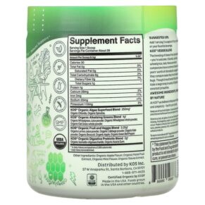 Thực phẩm bổ sung KOS Show Me The Greens Super Tasty Veggie Blend Green Apple Sorbet 9.38 oz (266 g) 850000503373