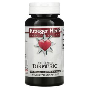 Thực phẩm chức năng Kroeger Herb Co Turmeric 100 Vegetarian Capsules 696916100837