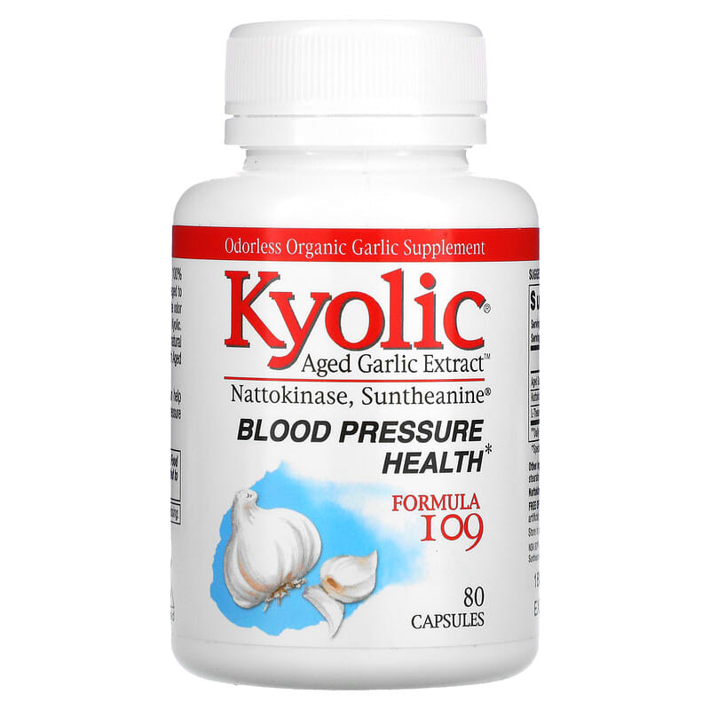Kyolic Aged Garlic Extract Blood Pressure Health Formula 109 80 Capsules 8 Thực phẩm chức năng Kyolic Aged Garlic Extract Blood Pressure Health Formula 109 80 Capsules 023542109413
