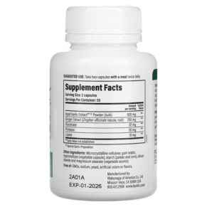 Thực phẩm bổ sung Kyolic Aged Garlic Extract Cleanse & Digestion Formula 102 100 Veggie Capsules 023542102414